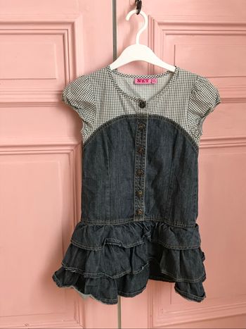 Robe tunique en jeans à volants 5 ans