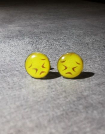 Boucles d'oreilles smiley