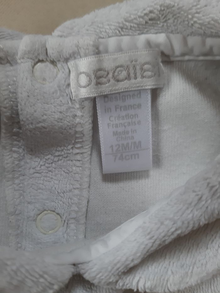 Pyjama velours fille - cœurs - obaïbi - 12 mois - photo numéro 4