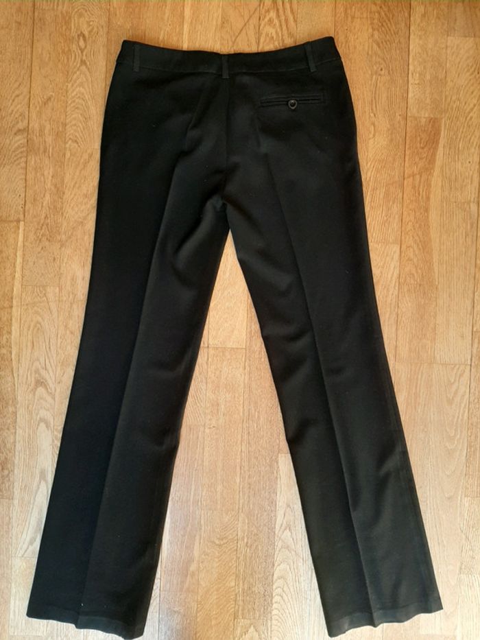 Pantalon à pince noir uni - photo numéro 2