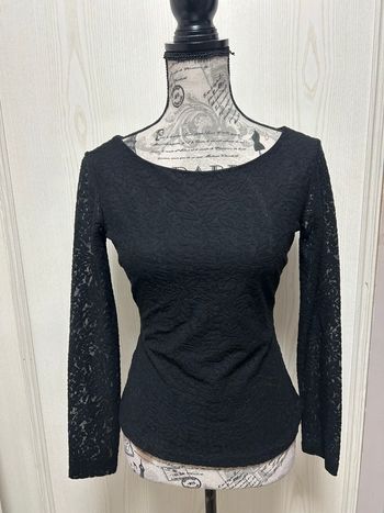 blouse noir dentelle zara 