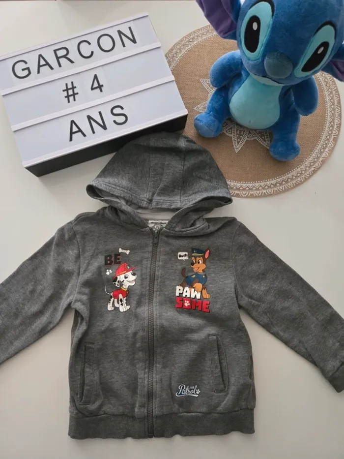 Gilet gris pat patrouille 4ans