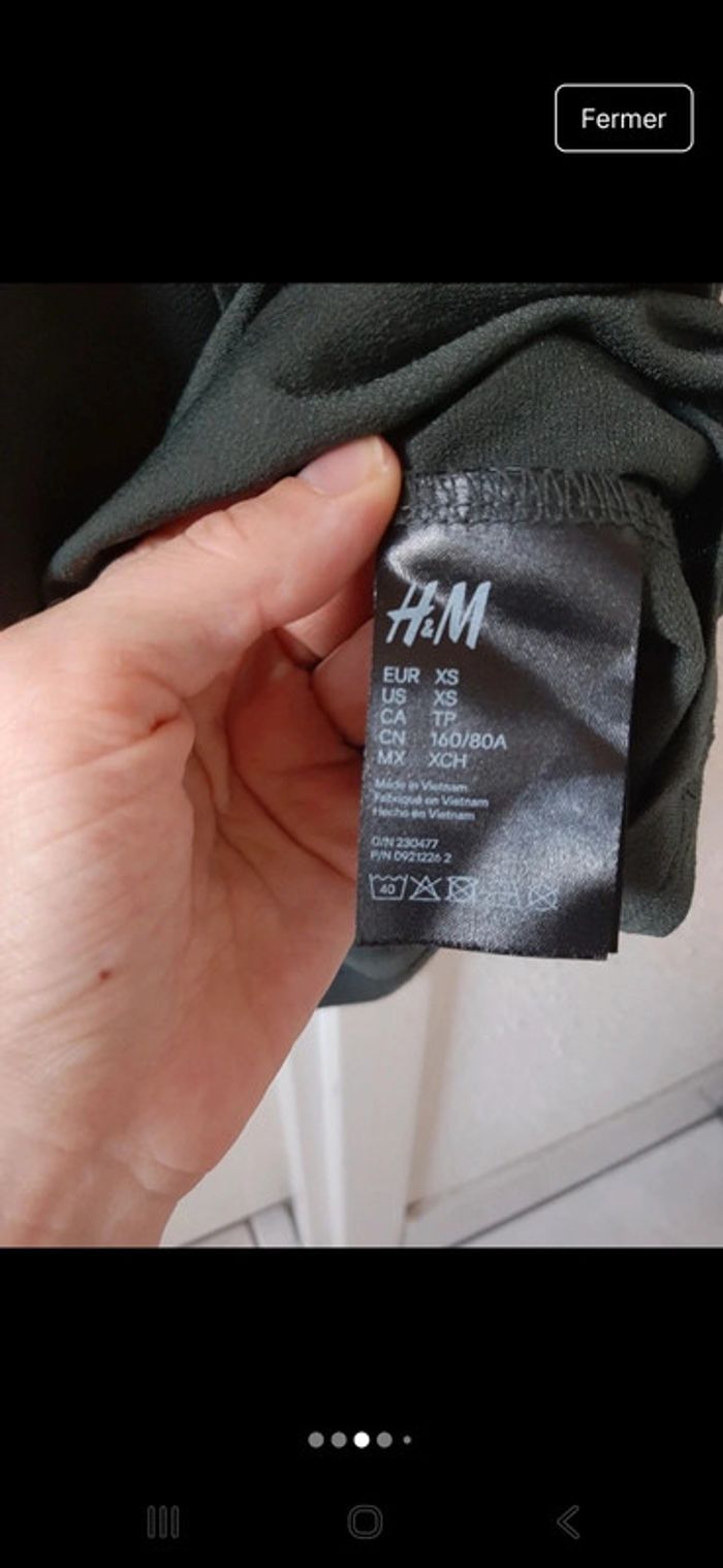 Blouse manche courte kaki XS - photo numéro 3