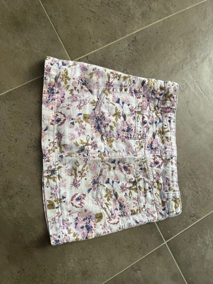 Taille 8 ans - jupe jeans fleurie Lili gaufrette - photo numéro 5