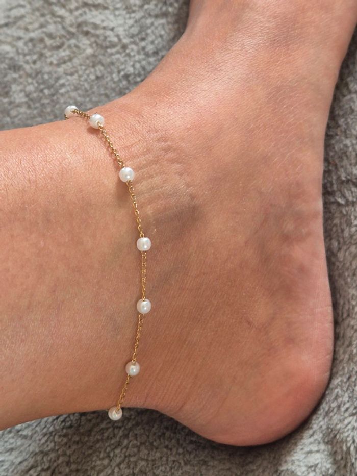 Jolie chaîne de cheville perles ideal plage - photo numéro 2