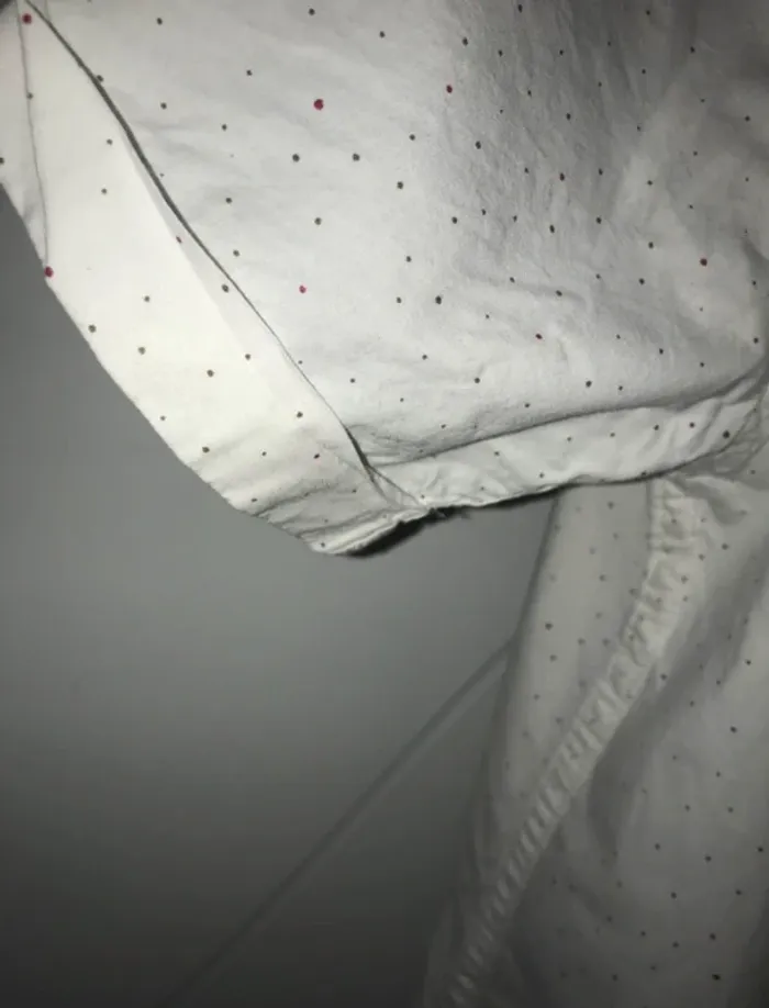 marque jules homme slim M chemise manches courtes Blanche avec points bleu et rouge - photo numéro 8