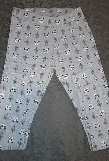 Pantalon de pyjama gris tête de licorne et panda undiz taille m