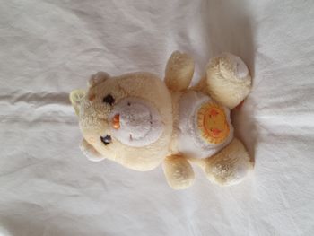 Peluche Bisounours Grosjojo Jaune Kenner Care Bears H 18 cm Vintage