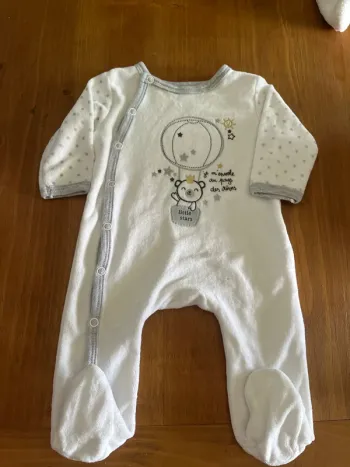 Pyjama grenouillère 1 mois velours