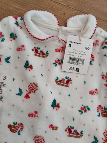 Pyjama Noël col claudine