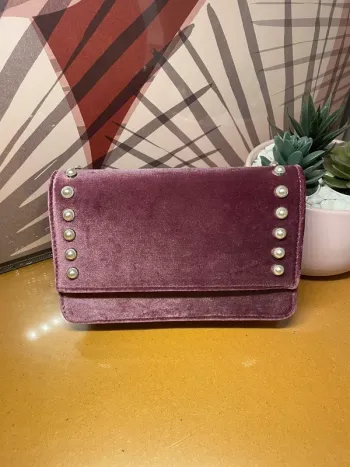 Petit sac velours violet