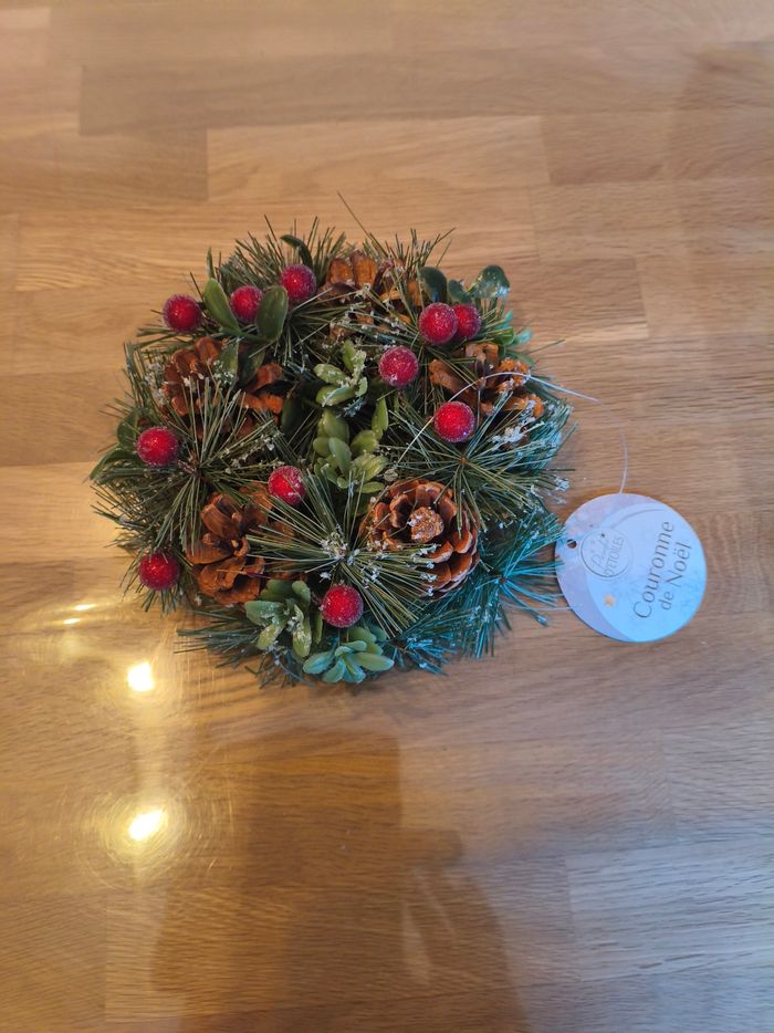 3 couronnes de noël de table - photo numéro 2