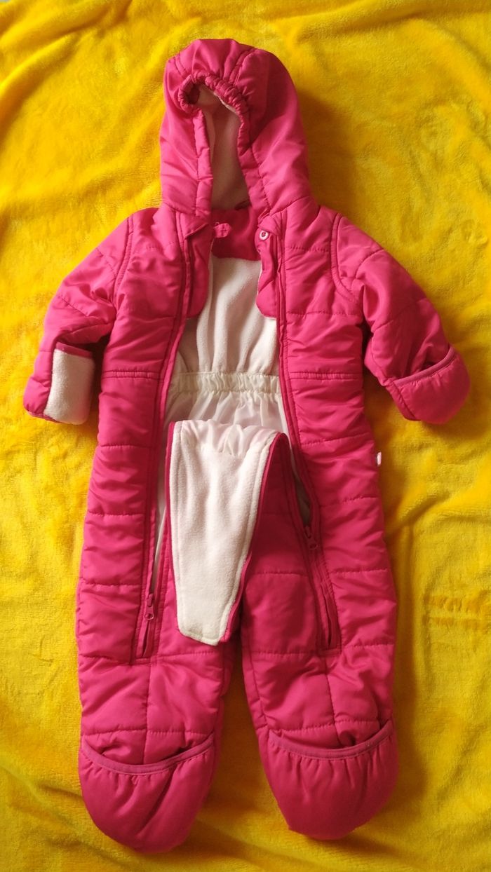Combinaison chaude 12 mois - 74/80 avec pieds et mouffles - photo numéro 2
