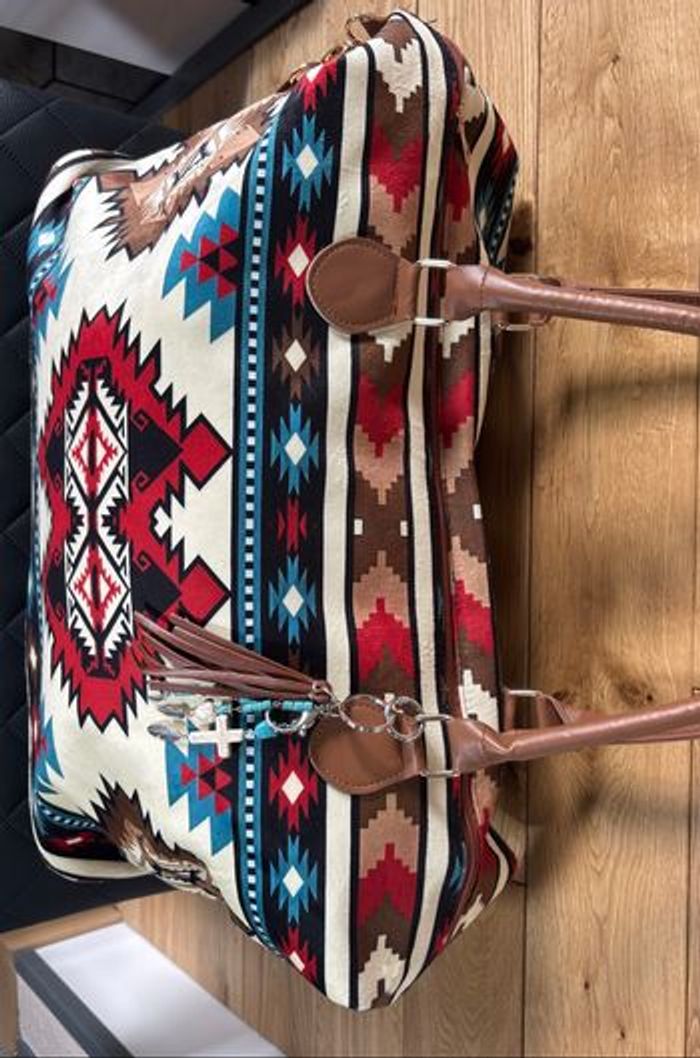 Sac week-end style amérindien tendance bohème chic  western - photo numéro 2