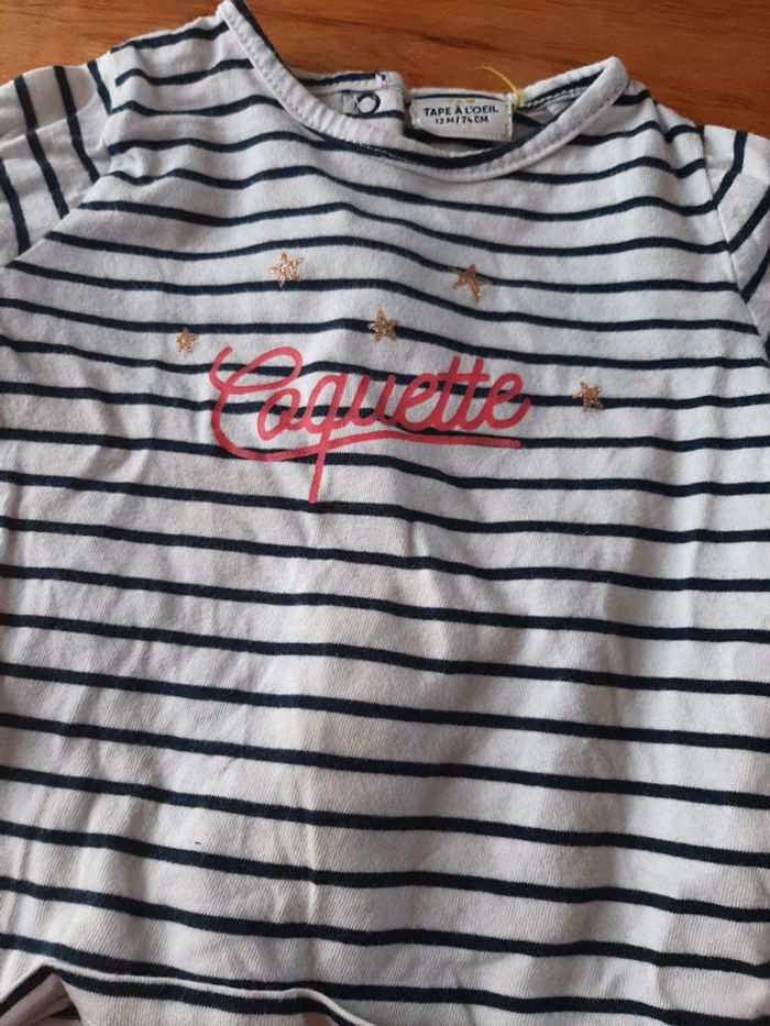Tee shirt manche longue 1 an fille - photo numéro 2
