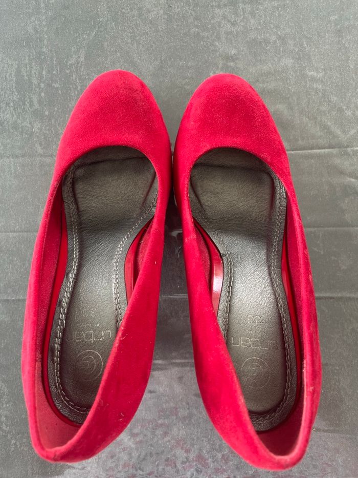 Chaussures à talons velours rouges - photo numéro 6