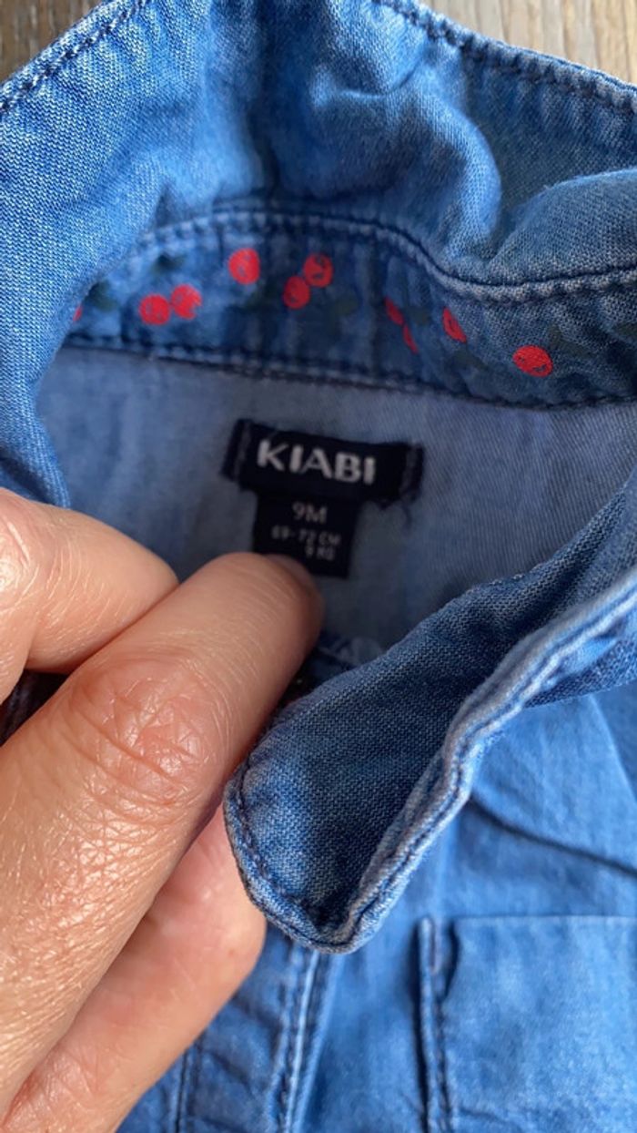 Chemise fille jeans Kiabi 9 mois - photo numéro 3