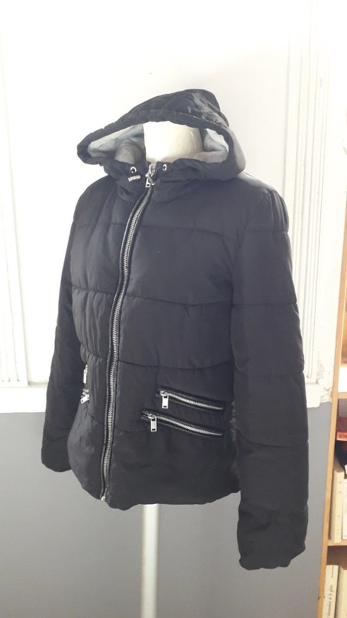 Veste matelassée noire à capuche - photo numéro 4