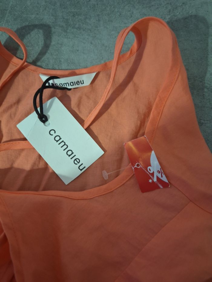 Top à bretelles camaïeu neuf avec étiquette taille xs - photo numéro 3