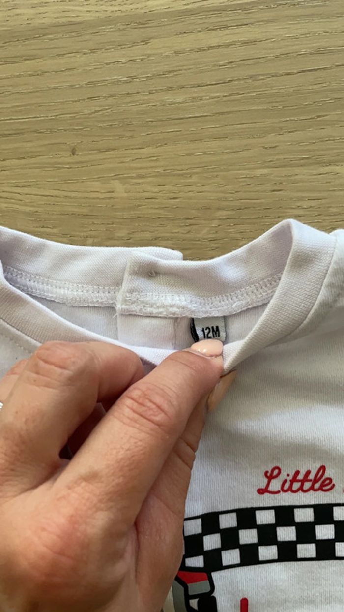 T-shirt manches longues blanc 12 mois - photo numéro 3