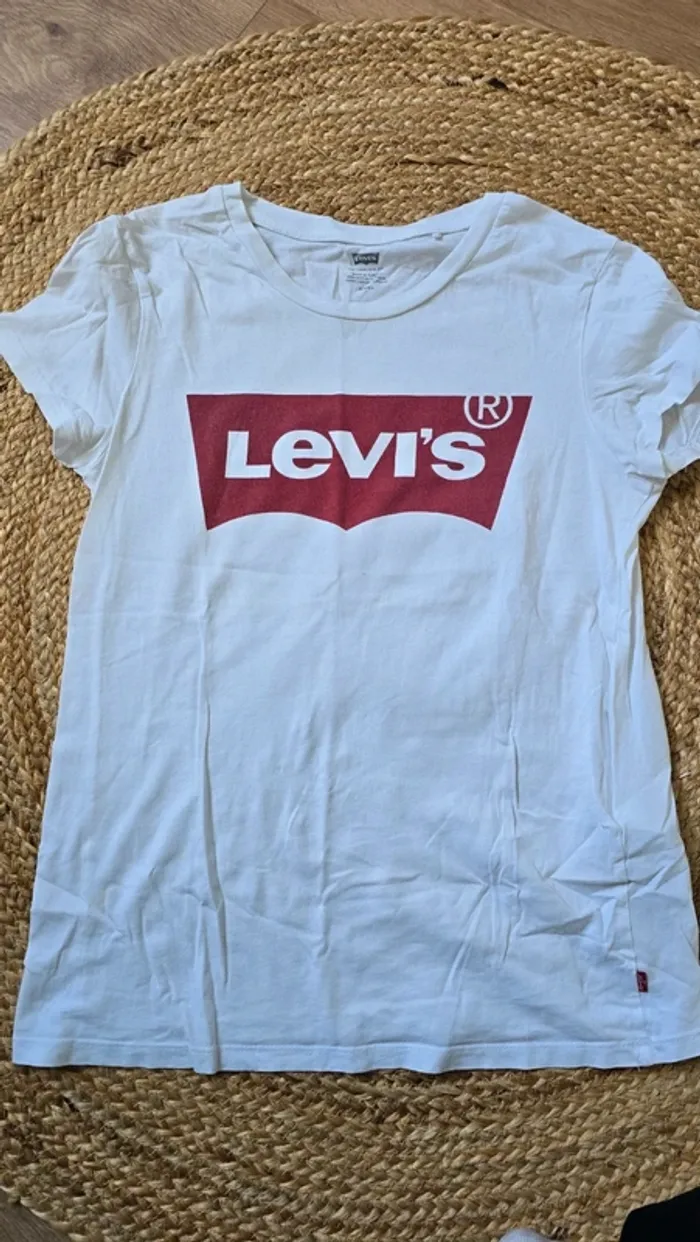 Tee shirt femme levis levi's taille s blanc - photo numéro 2