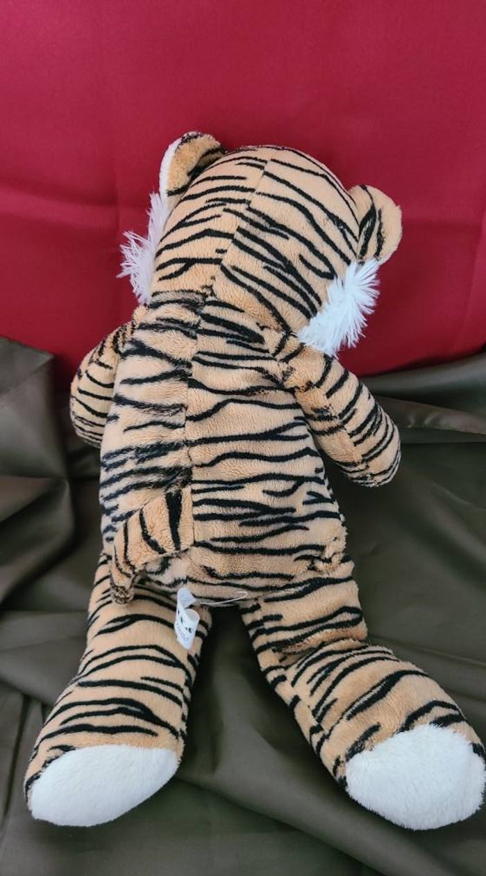 Peluche tigre MAX & SAX marron rayures noires - photo numéro 4