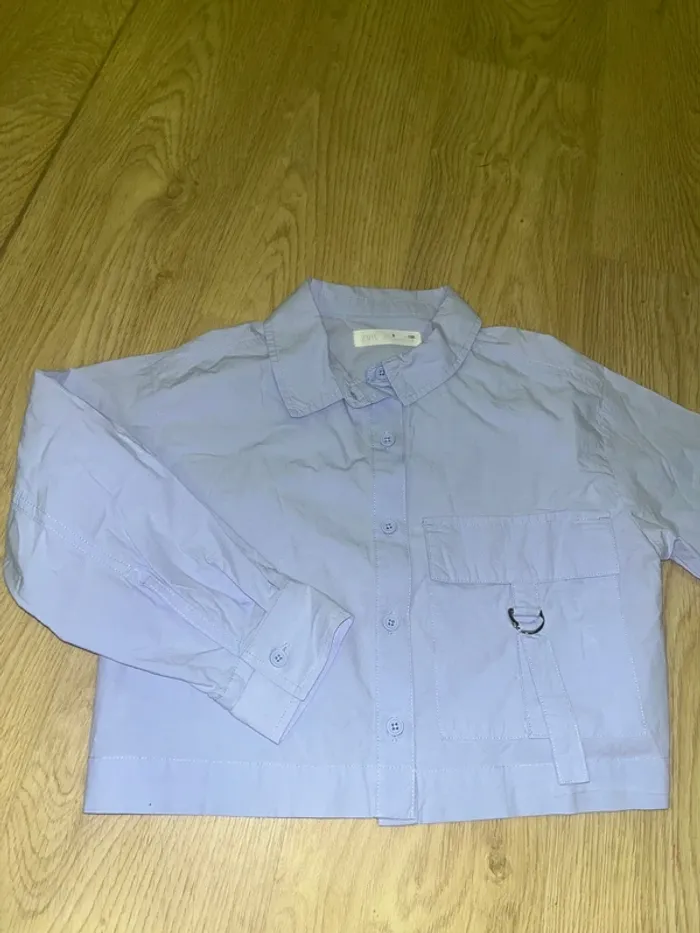 chemise bleu zara fille 8 ans - photo numéro 3