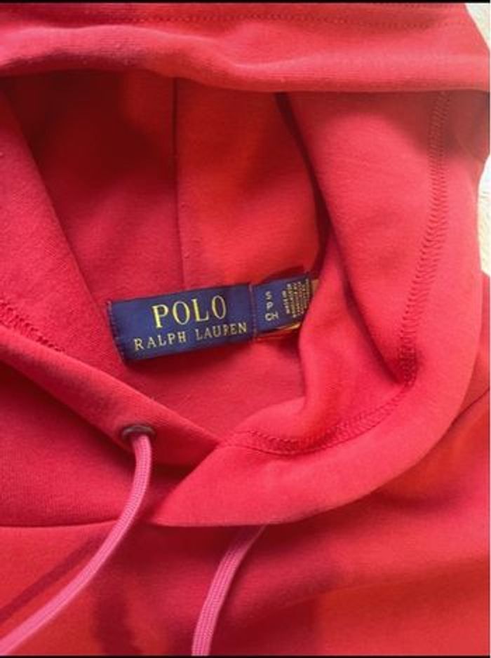 Sweat à capuche Polo Ralph Lauren rouge - photo numéro 4