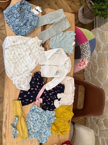 Lot vêtements fille printemps été 2 ans 24 mois Zara Jacadi Liberty robe