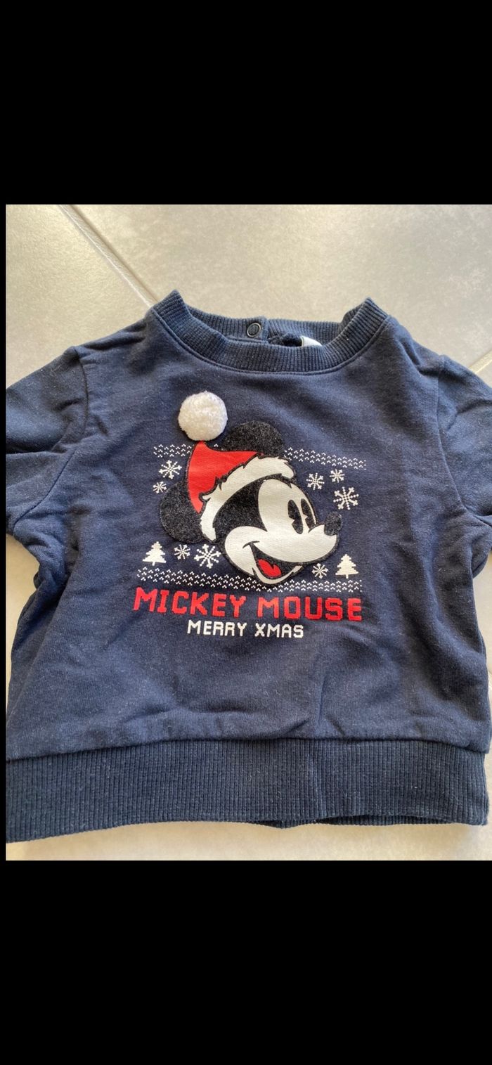 Pull Noël Mickey 3 mois - photo numéro 3