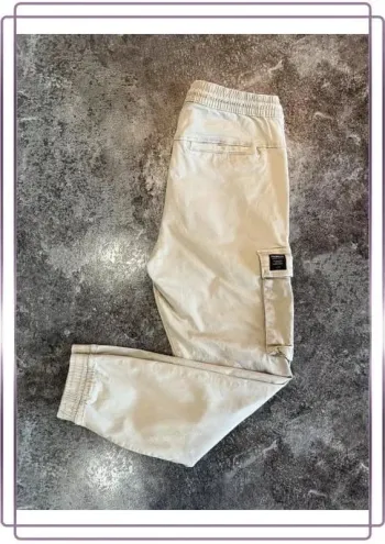 Pantalon cargo beige homme Pull&Bear taille M Men cargo pants Pantaloni uomo Cargohose Herren
