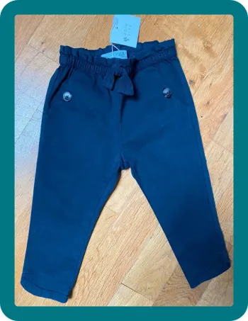 Pantalon bleu marine zara baby fille 12/18 mois 86cm