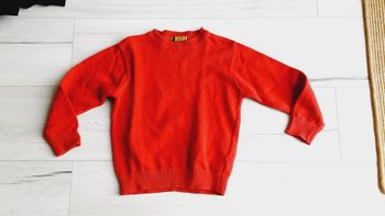 Vêtement garçon pull rouge uni A&S 6 ans