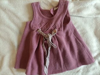 Robe en laine rose – Manches courtes