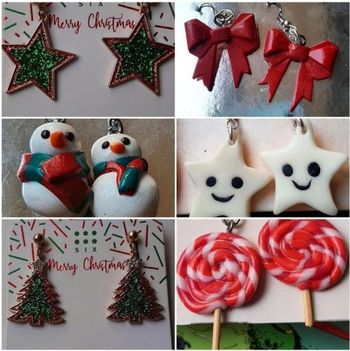 Boucles d'oreilles en fimo