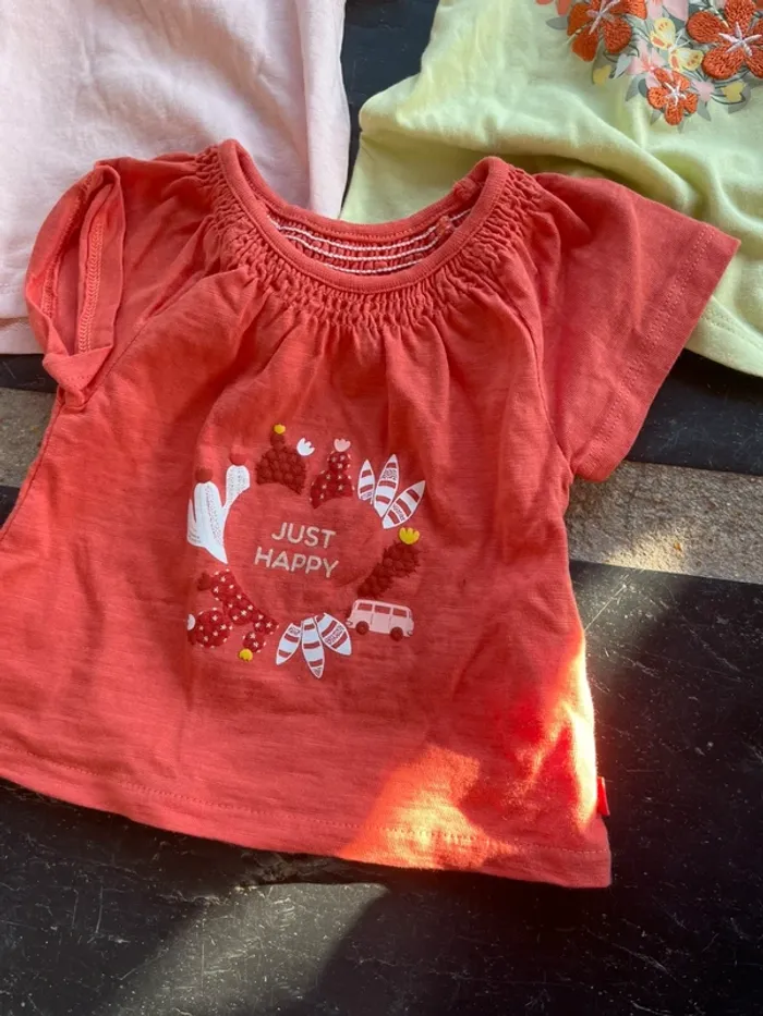 Lots 3 t shirt manches courtes 3 mois - photo numéro 3