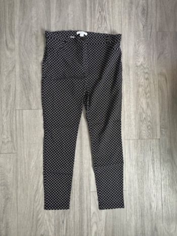 Chino bariolé noir et blanc Primark T44 XXL