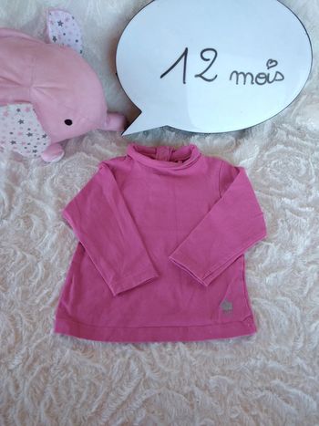 Sous pull col roulé manches longues Fille 12 mois Orchestra