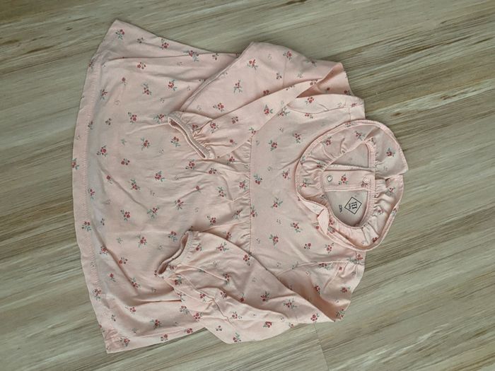 T shirt manches longues Tex 23 mois rose à motif