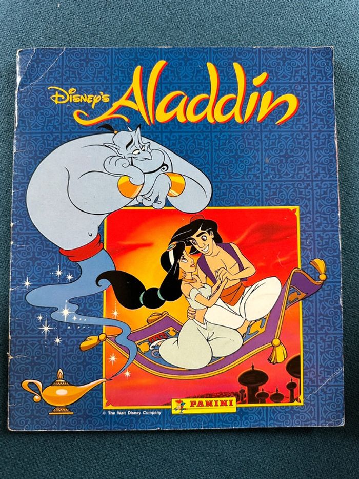 Album Panini images complet Disney Aladdin lampe magique Jasmine stickers autocollants