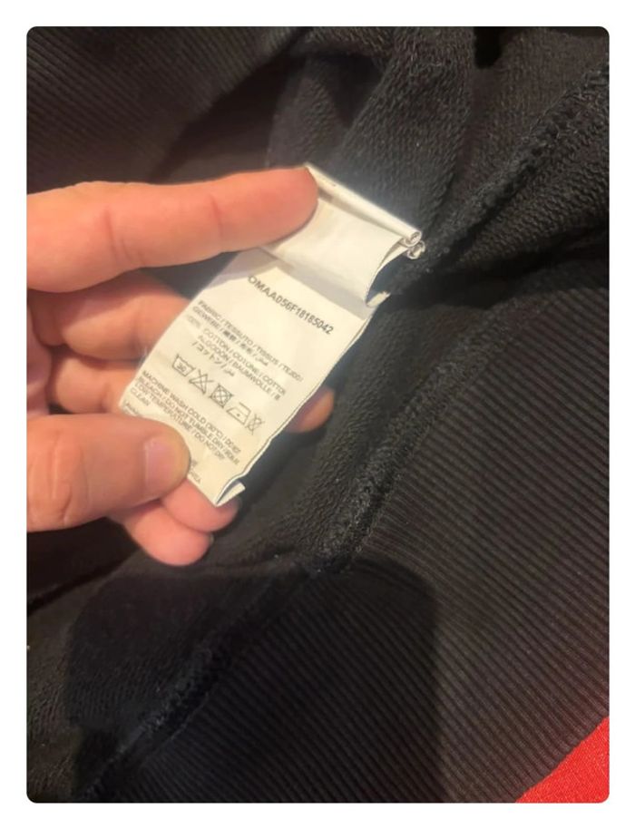 Sweat Off White taille L/XL noir imprimé dans le dos et sur les manches - photo numéro 11