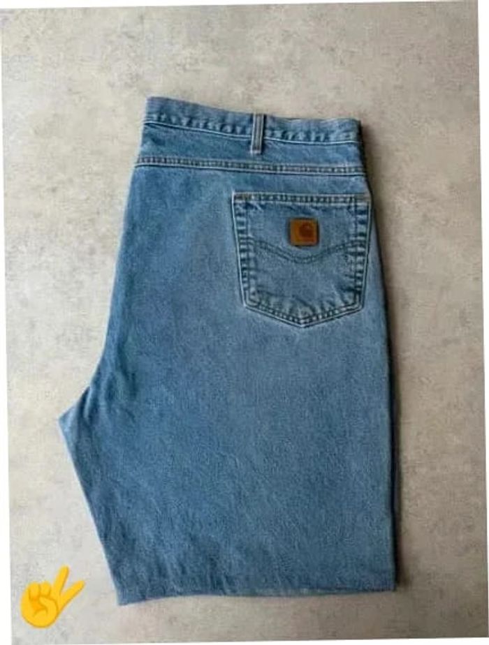 Short cargo coupe large Carhartt bleu homme men W36 FR46 US vintage workwear SHO159b