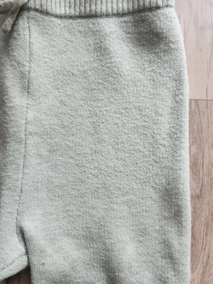 Pantalon hiver aspect laine vert d'eau 36 mois - photo numéro 2