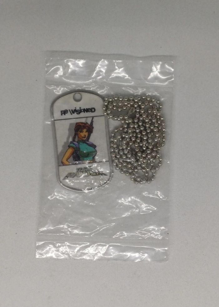 Rare Tomb Raider Lara Croft, Dog Tag numéro 7 - 2007 Gametap Re\Visioned sdcc