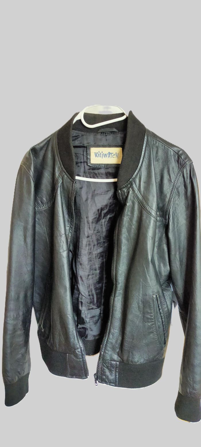 Blouson en cuir noir Kiliwatch, S  État : très bon, porté régulièrement  Cuir souple, fermeture écla - photo numéro 6
