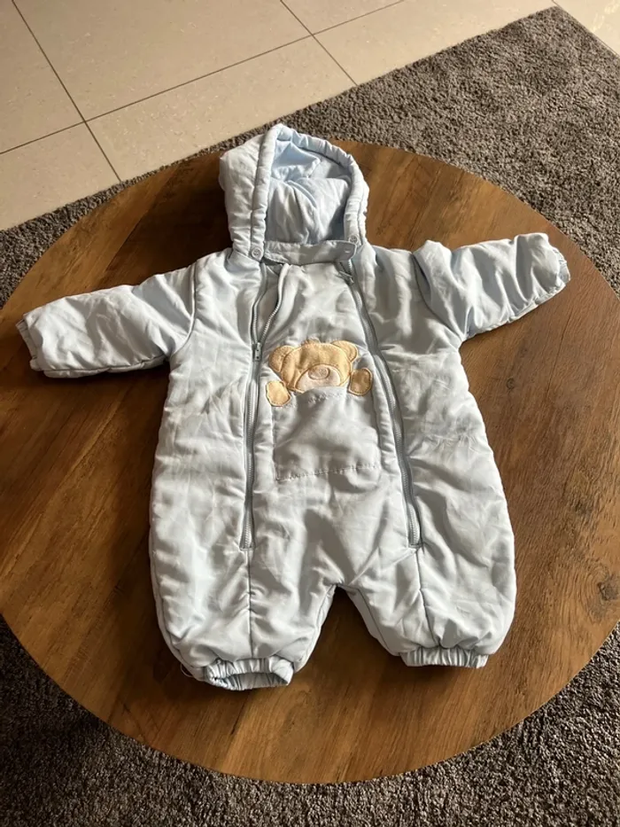 Combi bleu ciel 6 mois chocolatine