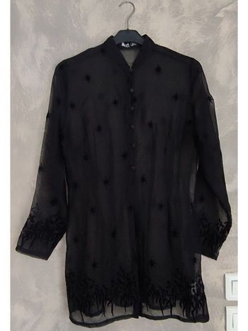 Chemisier transparent col Mao taille 38 Nathalie Chaize