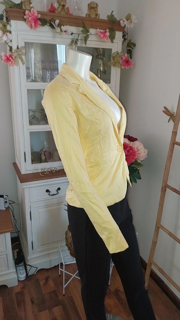Blazer/ Veste excellent état by Kilky jaune taille S - photo numéro 9