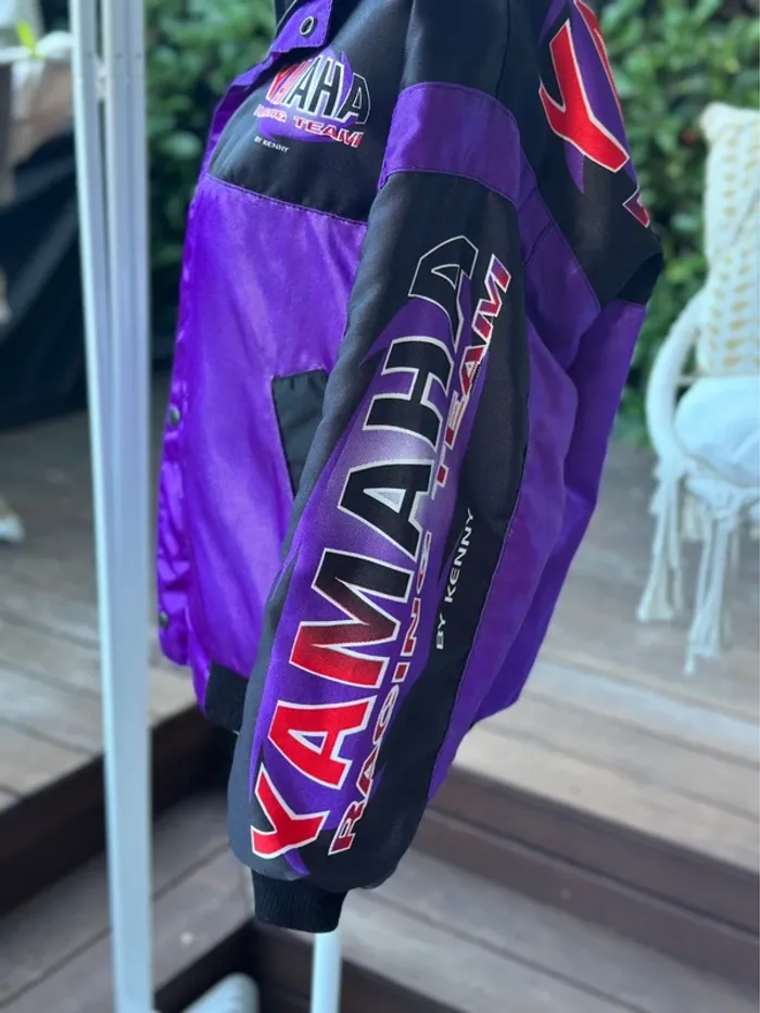 Veste de moto racing Yamaha by Kenny violet et noir taille XS/S oversize unisex - photo numéro 8