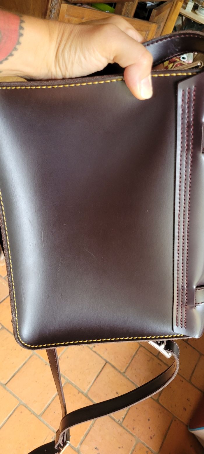 Sac sacoche 28 cm Dr Martens marron jaune - photo numéro 5
